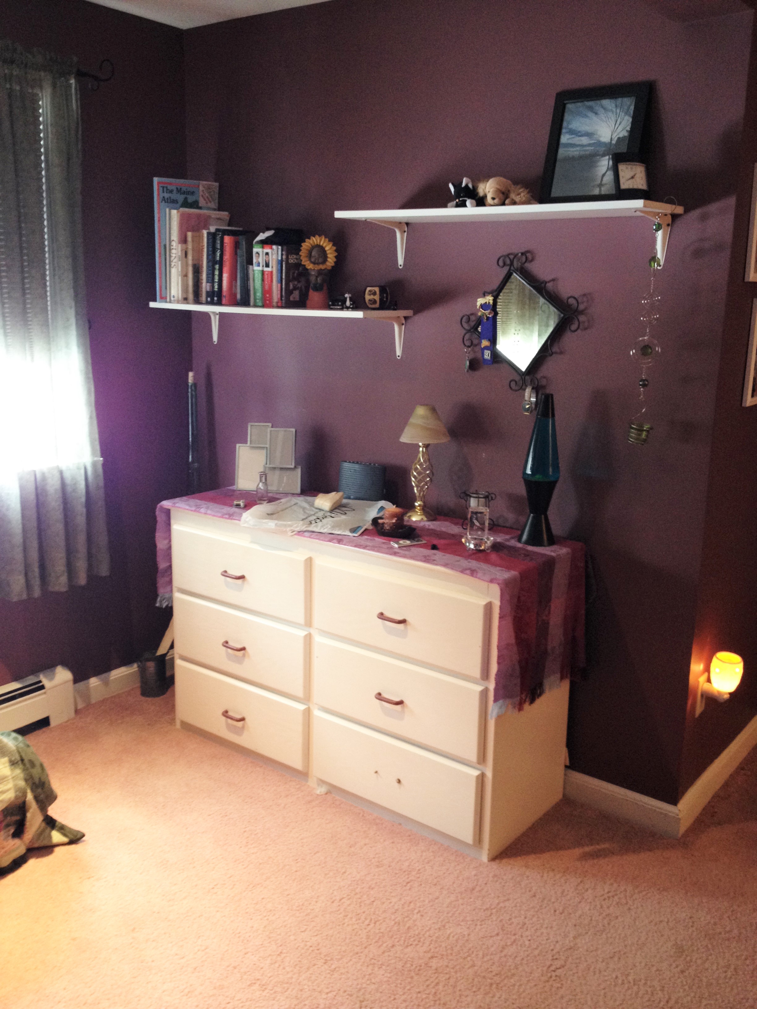 photo of dresser and shelving