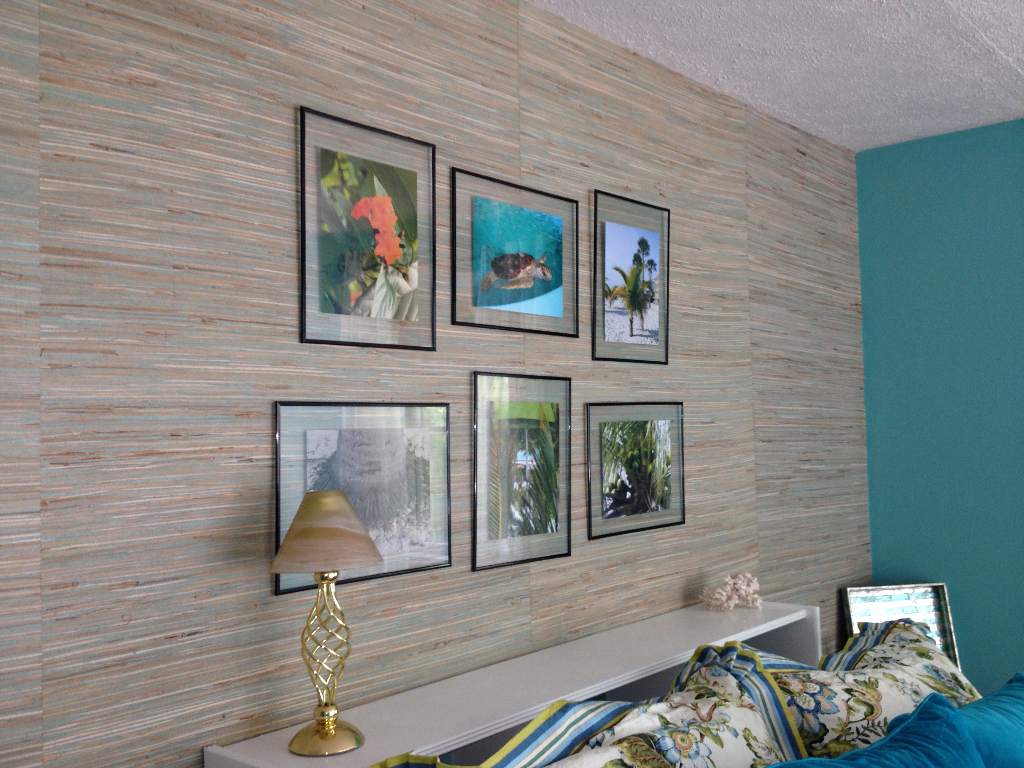 photo of grasscloth wallpaper