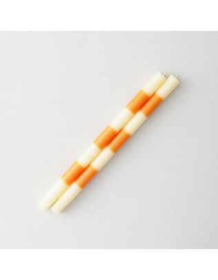 photo of striped taper candles