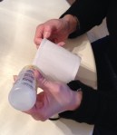 photo of fabric adhesive application