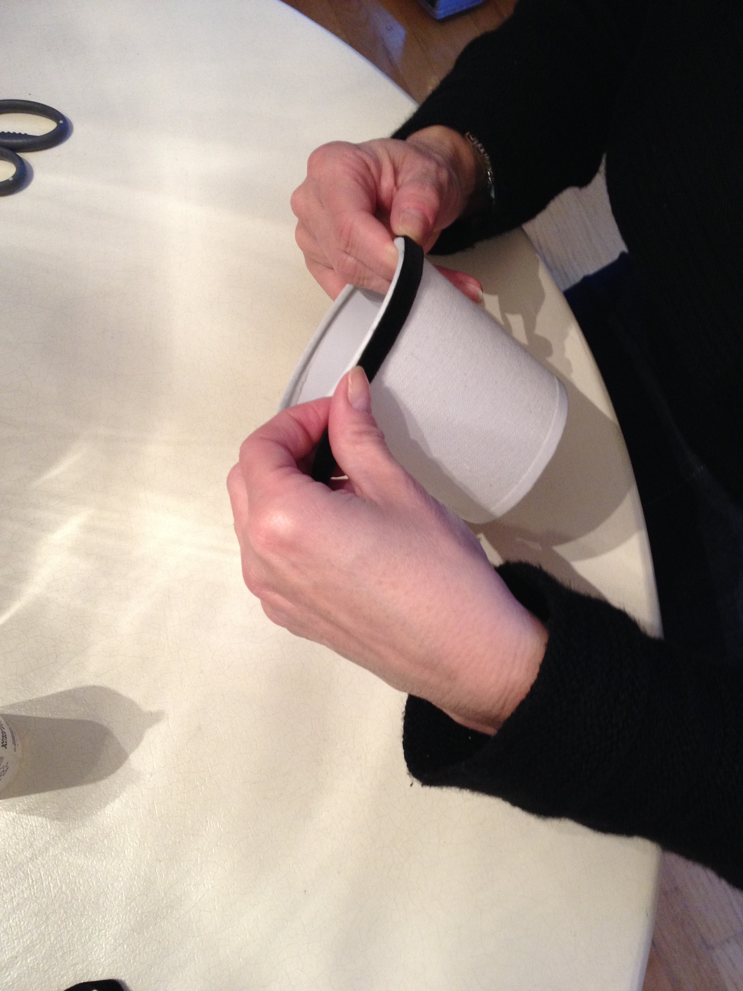 photo of trim being applied